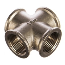 Стальная проходная резьбовая крестовина 6x30 мм М10х1 Ст45 ГОСТ 21869-78